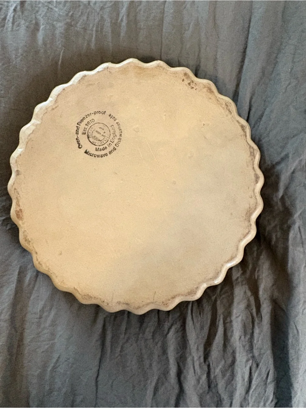 Pearson’s of Chesterfield Stoneware Fluted Pie Quiche Pan. Vintage.
